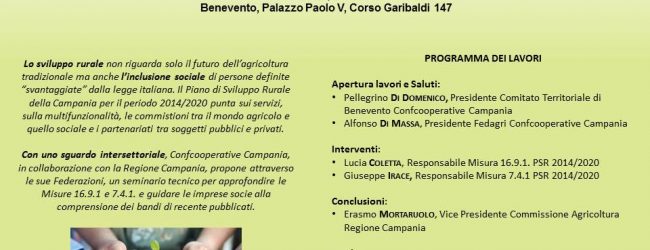 A Benevento seminario su bandi e piano di sviluppo rurale