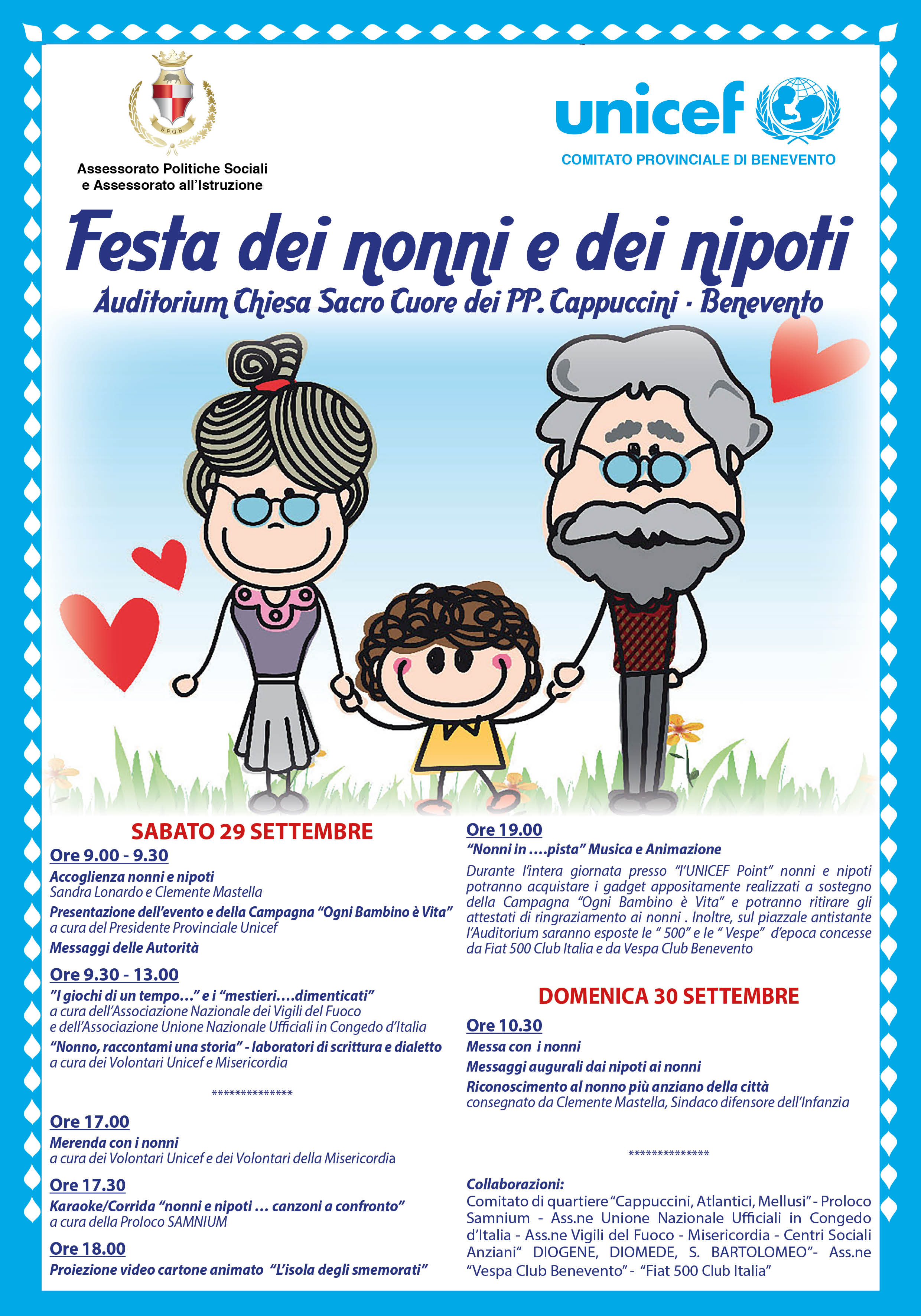 “Festa dei Nonni e dei Nipoti”, torna l’evento targato Unicef