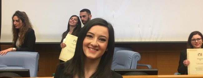 Laureata Unisannio premiata alla Camera dei Deputati