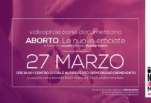 Benevento| “Aborto – le nuove crociate”, videoproiezione di Non una di meno