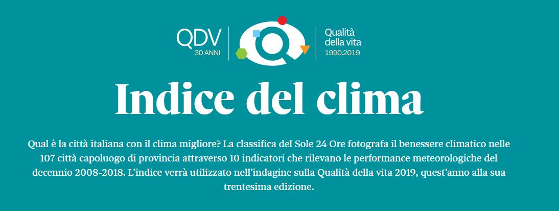 Benessere climatico, Benevento e Avellino tra le città peggiori del Sud