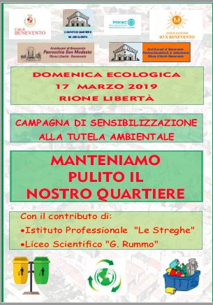 Benevento| “Manteniamo pulito il nostro quartiere”: al Rione Libertà la prima domenica ecologica