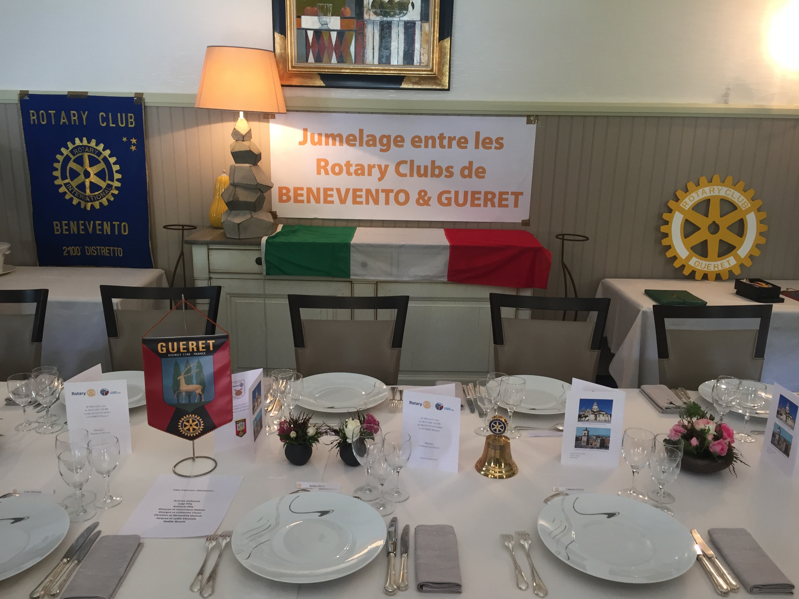 Gemellaggio Rotary Benevento e Rotary Bénévent L’Abbaye