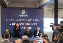 Infrastrutture: D’Amelio, De Luca e De Micheli visitano il cantiere della Lioni-Grottaminarda