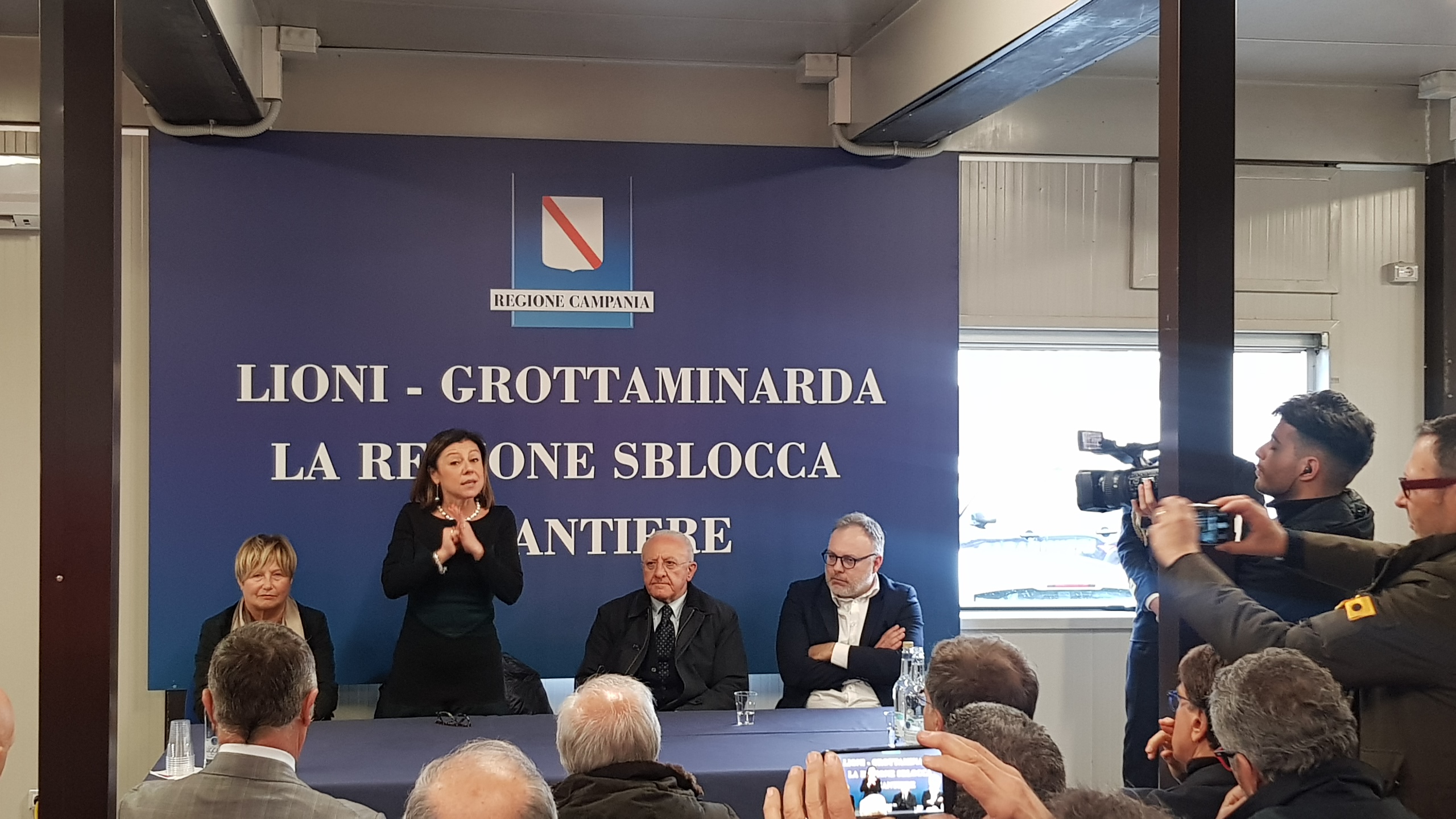 Infrastrutture: D’Amelio, De Luca e De Micheli visitano il cantiere della Lioni-Grottaminarda