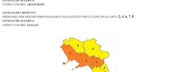 Maltempo, fino alle 6 di domani allerta gialla per Irpinia e Sannio