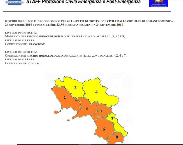 Maltempo, domani allerta gialla per Sannio e Irpinia