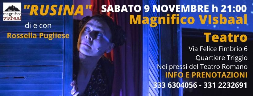 Benevento| Magnifico Visbaal Teatro: l’appuntamento è con “Rusina”