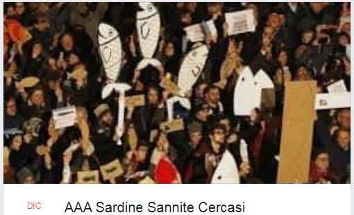 A Benevento nasce gruppo facebook “AAA Sardine Sannite Cercasi”