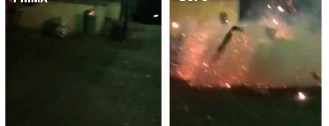 San Giorgio del Sannio| Giovane fa esplodere un cassonetto e posta il video sui social