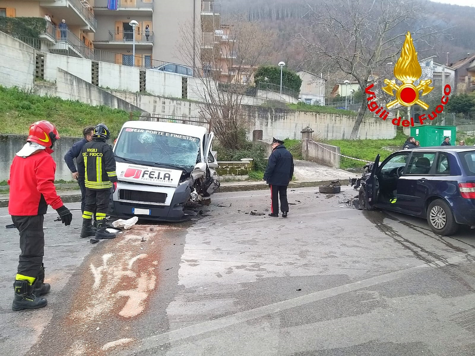 Monteforte Irpino| Auto contro furgone su via Nazionale, tre uomini feriti ricoverati al “Moscati”