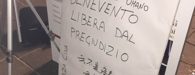 Benevento| “Io non sono un virus”, in città spunta questo cartello