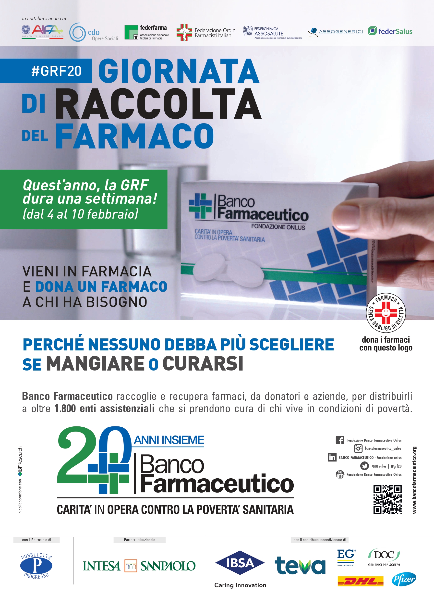 Da domani anche a Benevento la raccolta di Banco Farmaceutico