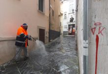 Benevento| Sanificazione del centro storico, all’opera gli operatori del Servizio Forestazione della Provincia