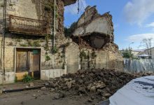 San Giorgio del Sannio| Crolla vecchio edificio nei pressi di piazza Immacolata/FOTO