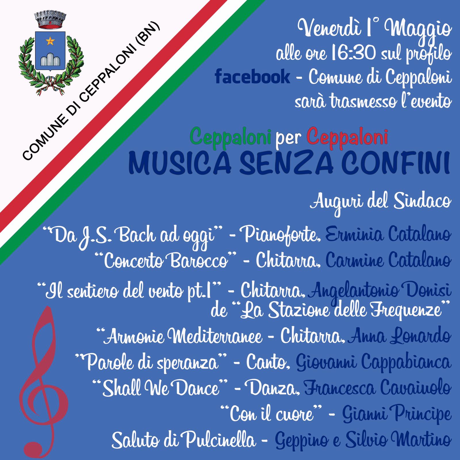 Ceppaloni, primo maggio con “Musica senza confini”