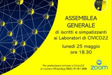 Benevento| Lunedi 25 Maggio convocata l’Assemblea generale di Civico 22