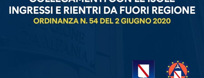 Ingressi e rientri da fuori regione, l’ordinanza con gli obblighi fino al 15 giugno