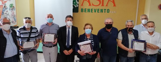 Benevento| Professionalita’ e impegno, l’Asia premia sette ex dipendenti in pensione