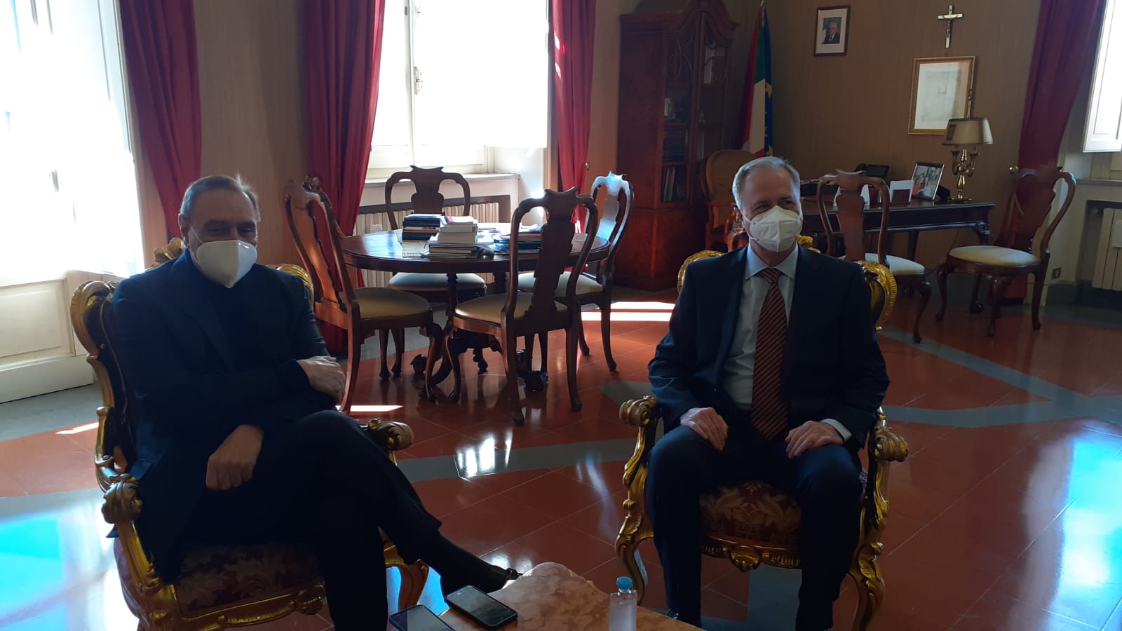 Il nuovo prefetto Torlontano in visita da Mastella