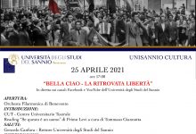 Unisannio, sul canale youtube domenica 25 Aprile l’evento ‘Bella Ciao, La ritrovata liberta”