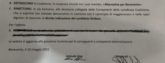 Benevento| Nasce Alleanza per Benevento ma non c’è Civico 22. Via libera per Perifano