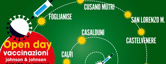 Sabato 12 giugno vaccinazione con J&J in otto comuni sanniti