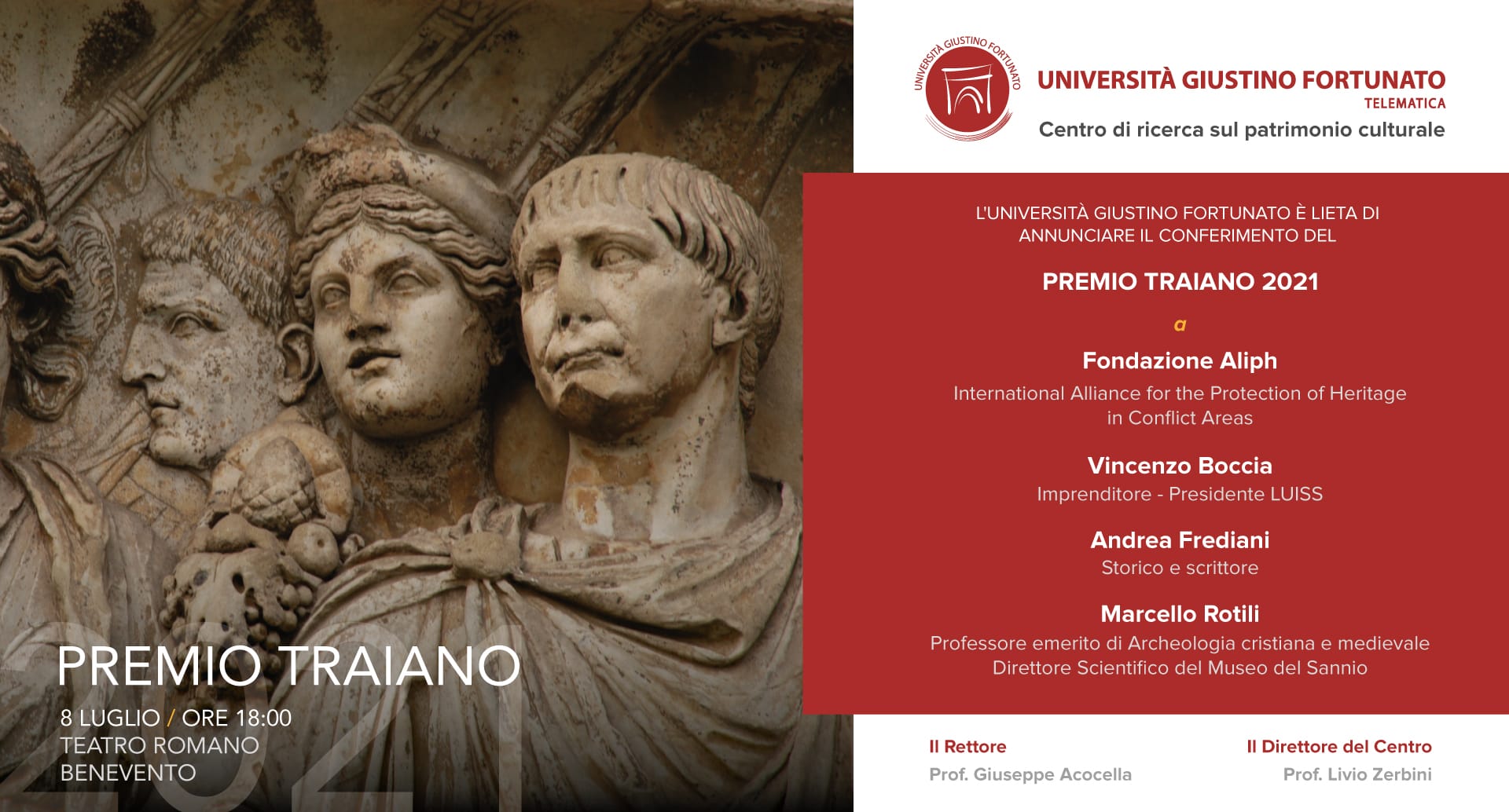 Unifortunato: l’8 Luglio al Teatro Romano di Beneventi il ‘Premio Traiano’