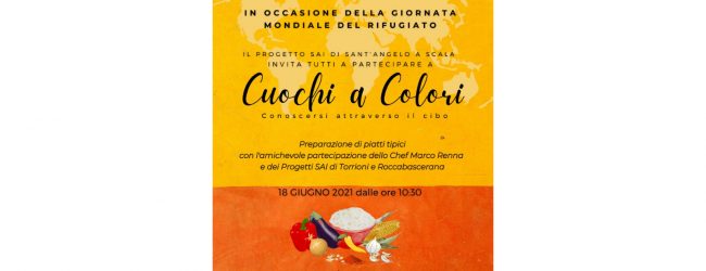 S.Angelo a Scala| Accoglienza e integrazione, il 18 “Cuochi a Colori” con i progetti Sai di Torrioni e Roccabascerana