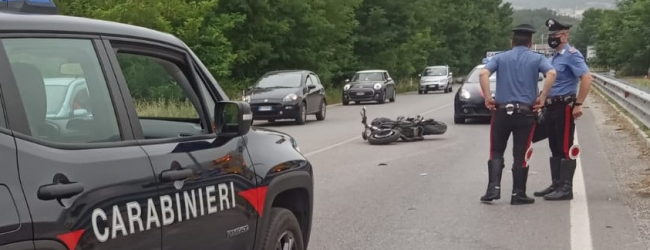 Perde il controllo della sua moto, centauro trasportato al San Pio