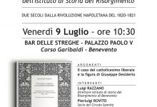 Benevento|Venerdì 9 luglio, presentazione dell’Istituto Storico del Risorgimento