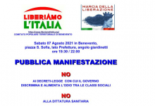 Alla Prefettura di Benevento la manifestazione ‘Liberiamo l’Italia’