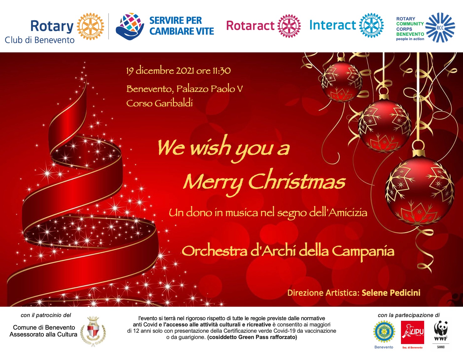 Natale, a Palazzo Paolo V il concerto “We wish you a Marry Christmas”