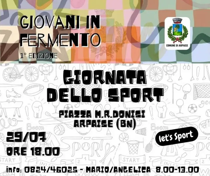 Ad Arpaise oggi la Giornata dello Sport in occasione di ‘Giovani in Fermento’