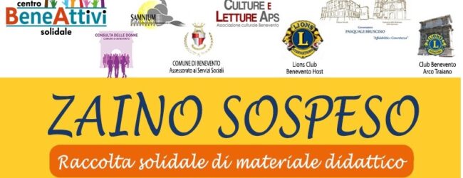 “Zaino Sospeso”, da lunedi a Benevento la raccolta solidale di materiale scolastico