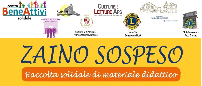 “Zaino Sospeso”, da lunedi a Benevento la raccolta solidale di materiale scolastico