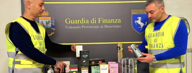 Airola, la Guardia di Finanza sequestra 100 profumi contraffatti in un negozio cinese