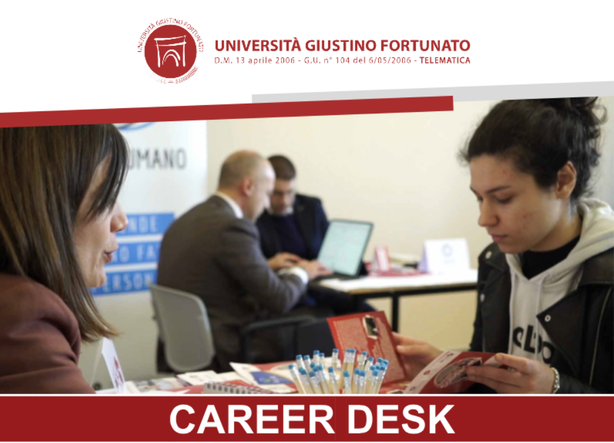 Unifortunato, il 26 gennaio secondo appuntamento del Career desk di Ateneo