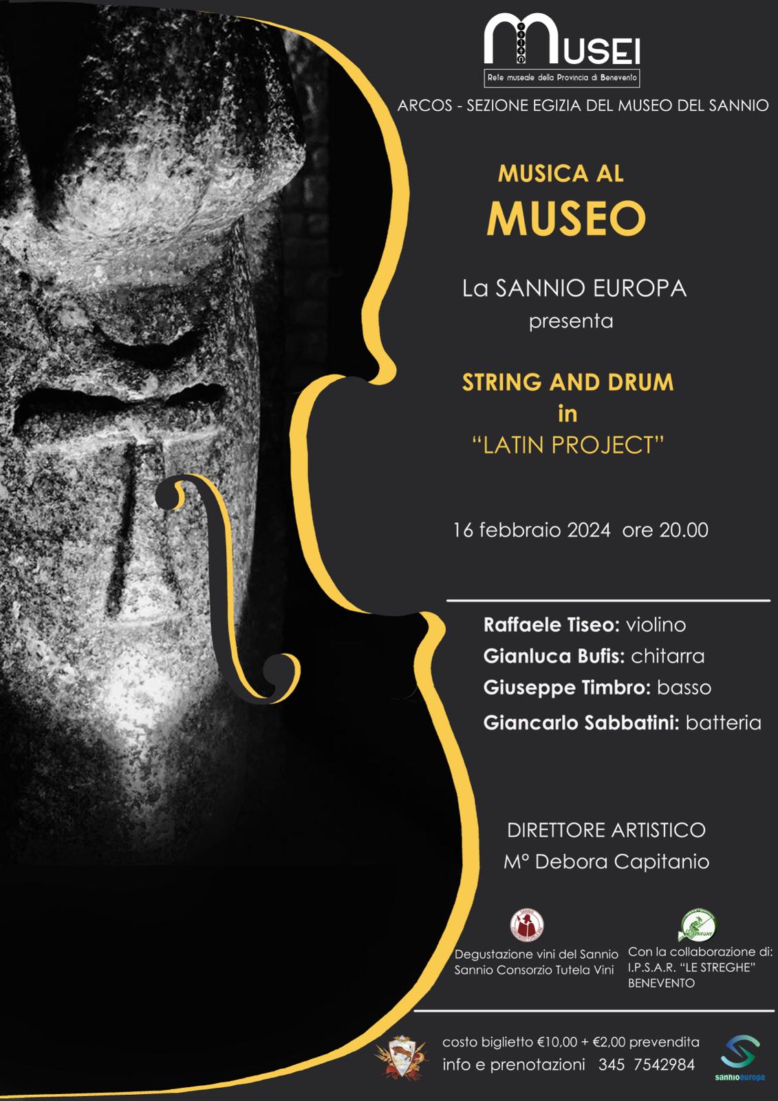 “String and Drum in Latin Project”, venerdi di musica e vino ad Arcos