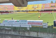 Benevento, allenamento al “Vigorito”. La Sud carica la squadra