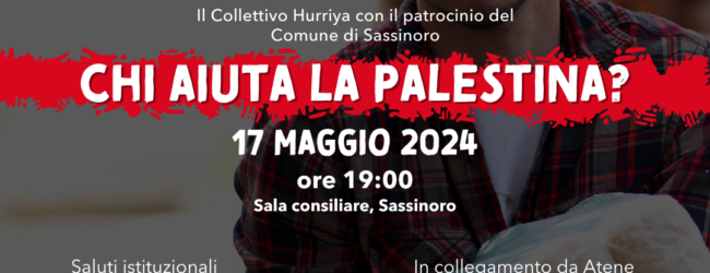 A Sassinoro l’evento ”Chi aiuta la Palestina?”