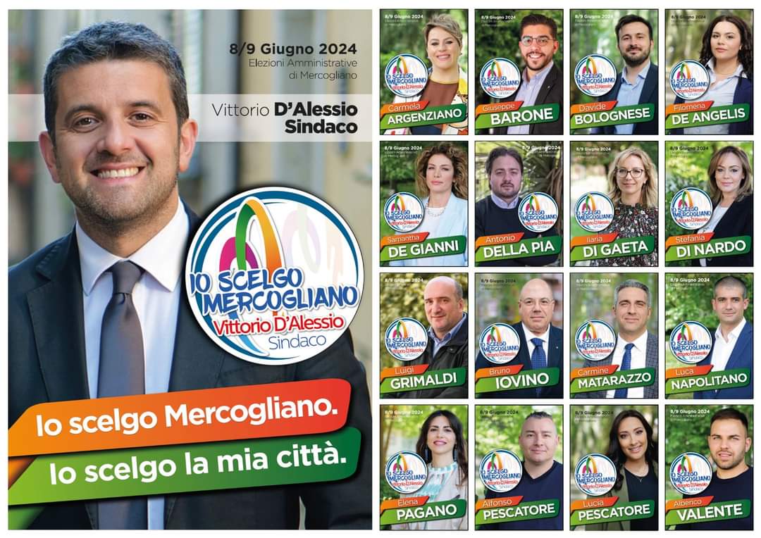 Io scelgo Mercogliano, ecco i 16 candidati con D’Alessio