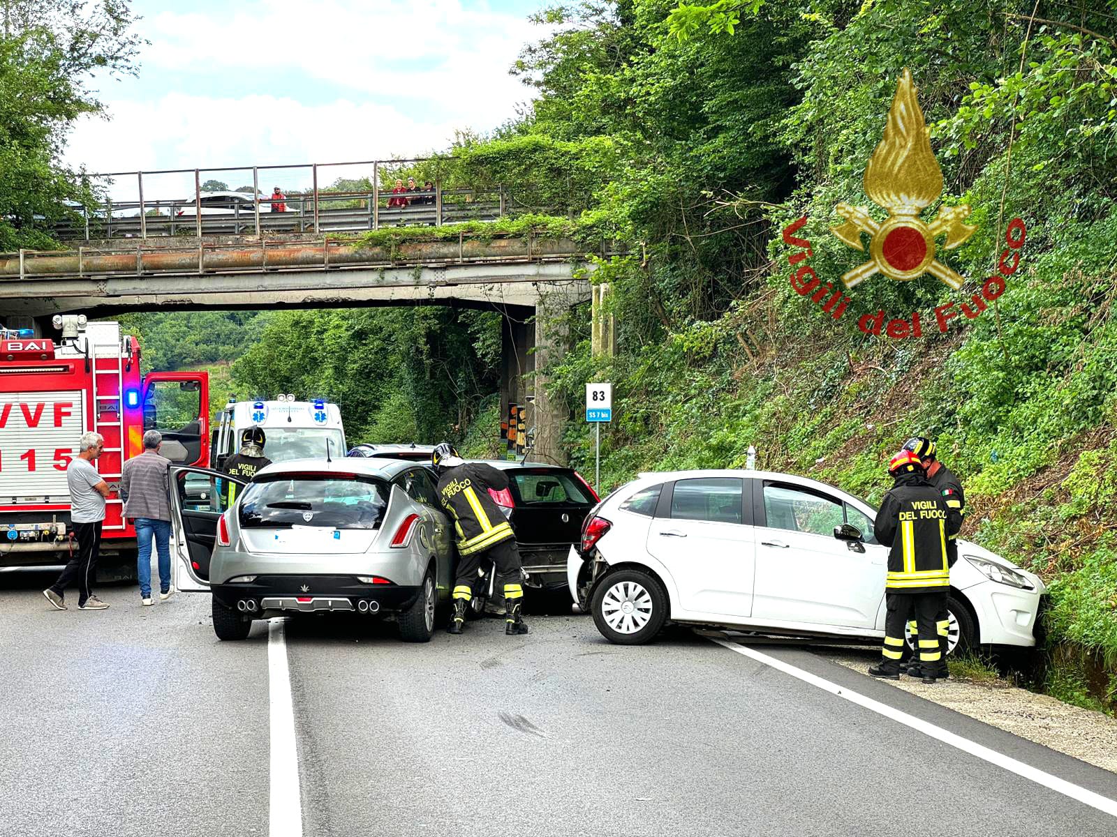 Avellino| Incidente sulla Variante tra 4 auto, 2 donne e 2 uomini trasportati al Moscati