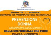 Screening oncologici, i camper dell’Asl sabato 11 Maggio a Mugnano del Cardinale