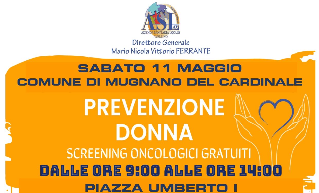 Screening oncologici, i camper dell’Asl sabato 11 Maggio a Mugnano del Cardinale