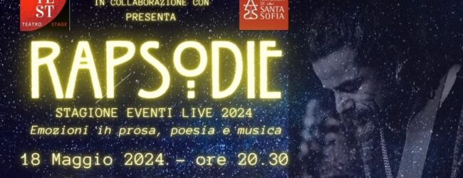 Sabato 18 maggio torna Rapsodie con “Solo Project” di Sally Cangiano