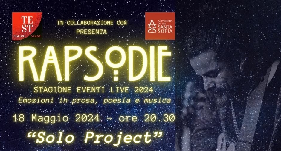 Sabato 18 maggio torna Rapsodie con “Solo Project” di Sally Cangiano