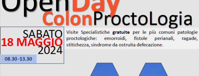 Al Fatebenefratelli di Benevento “open day ‘Colon Proctologia”: visite specialistiche gratuite per le più comuni patologie proctologiche