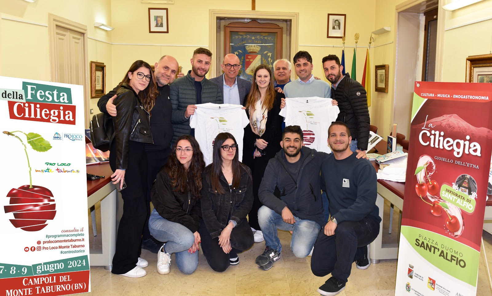 La Pro Loco Monte Taburno a Sant’Alfio in Sicilia per un gemellaggio per la Festa della Ciliegia