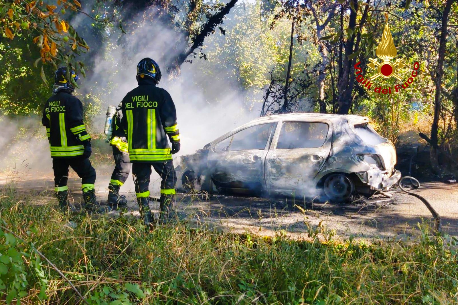 Incendio di boschi e auto,duro lavoro dei Vigili del fuoco di Avellino